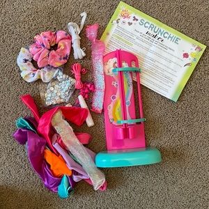 Girls scrunchies making art supplies